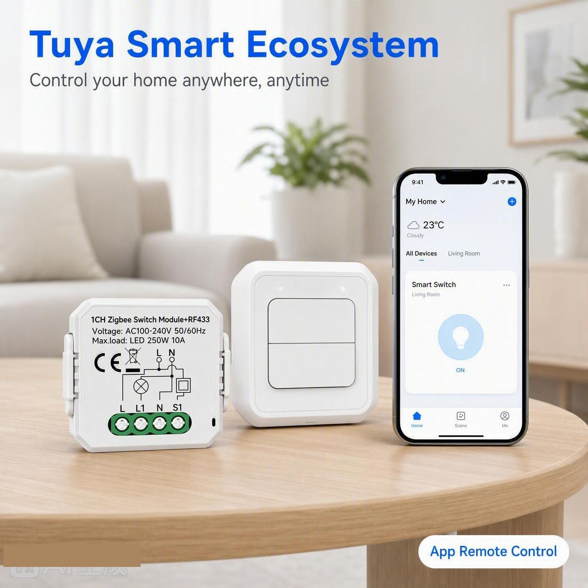 โมดูลสวิตช์อัจฉริยะ Tuya Smart - Smart Plug Mini Alexa Google บทวิจารณ์และราคา