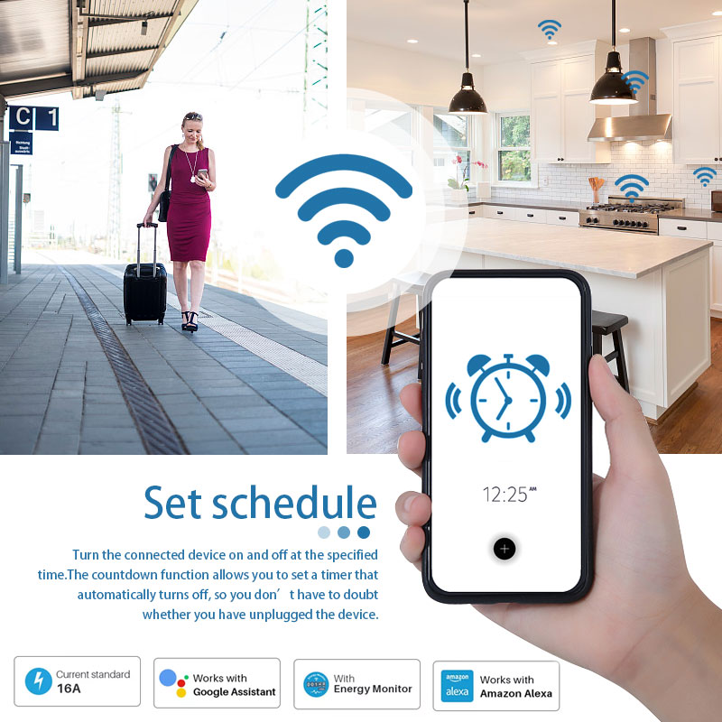 ปลั๊กไฟอัจฉริยะ WiFi มาตรฐาน E - Smart Socket 16A Tuya App บทวิจารณ์และราคา