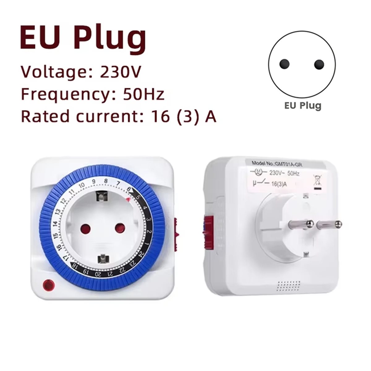 สวิตช์ตั้งเวลา EU 24 ชั่วโมง ป - Smart Socket With Timer Countdown บทวิจารณ์และราคา