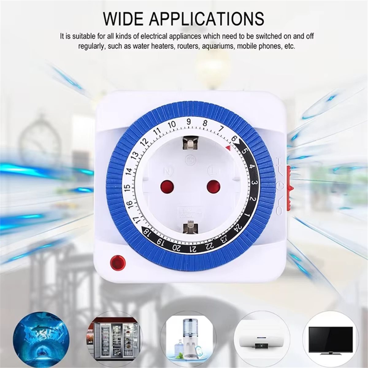สวิตช์ตั้งเวลา EU 24 ชั่วโมง ป - Smart Socket With Timer Countdown บทวิจารณ์และราคา