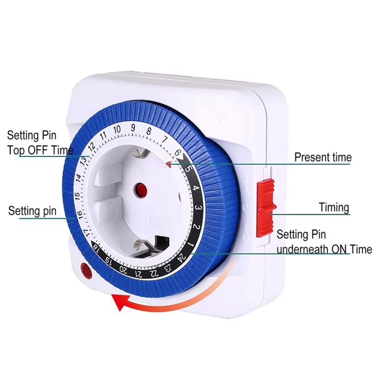 สวิตช์ตั้งเวลา EU 24 ชั่วโมง ป - Smart Socket With Timer Countdown บทวิจารณ์และราคา