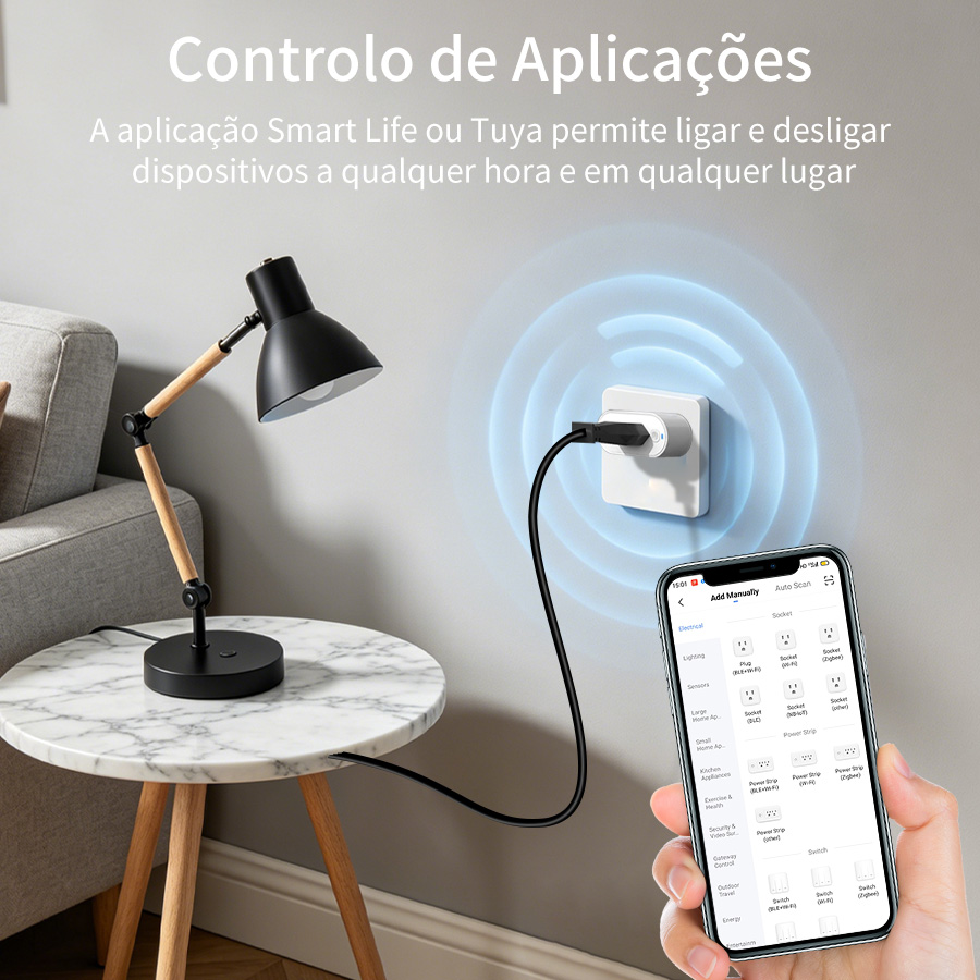 ปลั๊กไฟ Tuya WiFi แบบบราซิล 16 - Smart Socket 16A Tuya App บทวิจารณ์และราคา