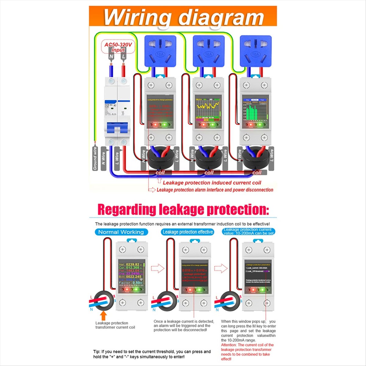มิเตอร์วัดพลังงานไฟฟ้าแบบราง D - Energy Meter Din Rail Wifi บทวิจารณ์และราคา